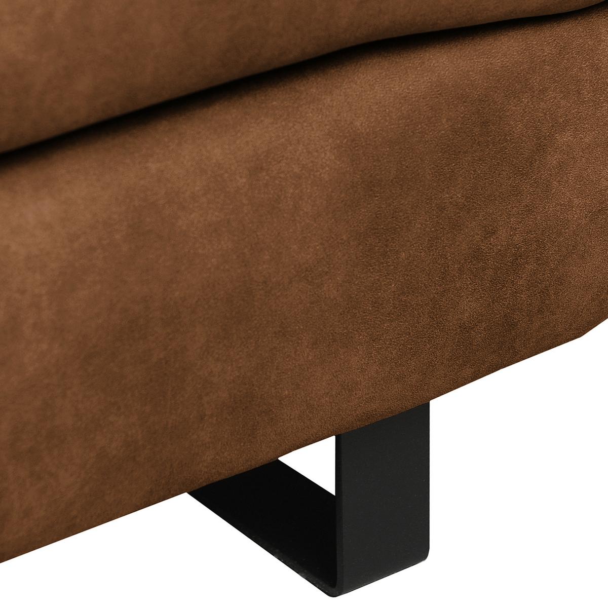 3-Sitzer-Sofa Jovanna, Cognac B: 218 cm - Cognac/Schwarz, Design, Textil (218/78/88cm) - MID.YOU