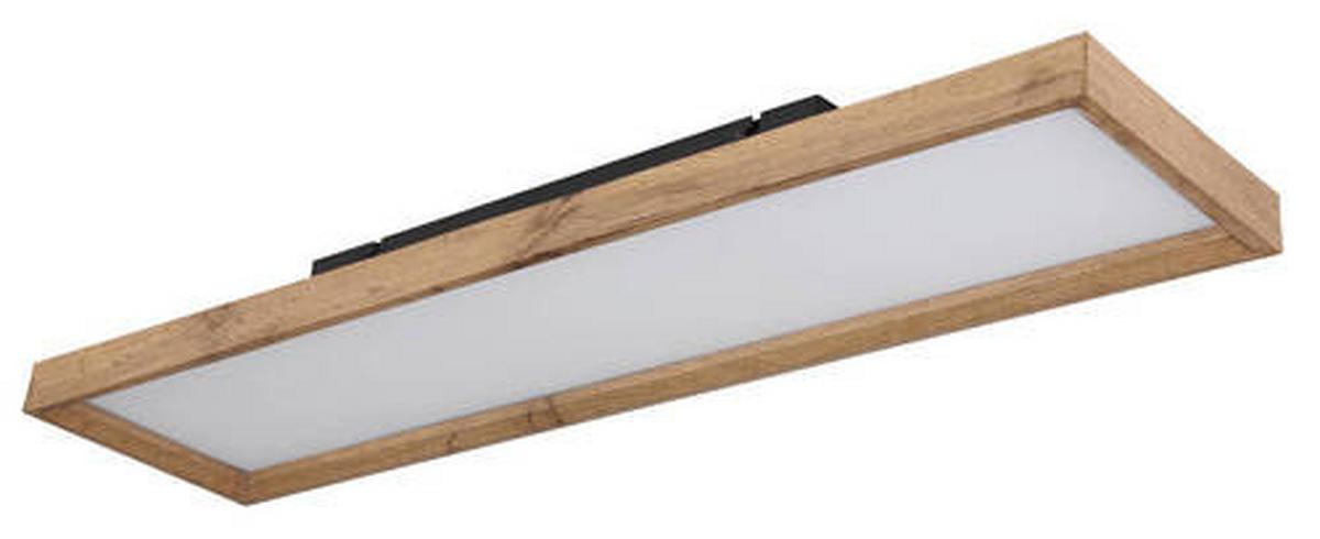 Led-deckenleuchte 41595d4 L: 80 Cm - Opal/Naturfarben, Natur, Holzwerkstoff/Kunststoff (80/20/8,5cm) - Globo