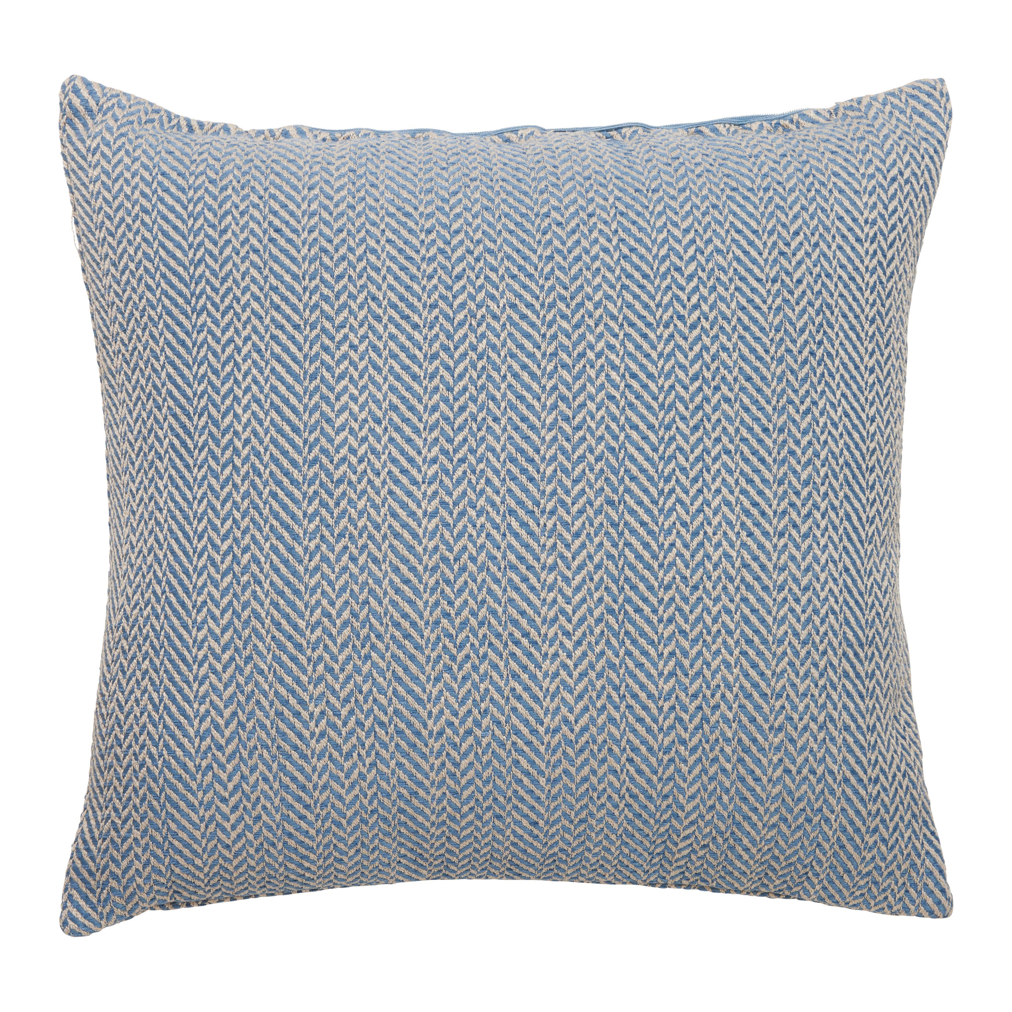 POTAH NA POLŠTÁŘ Mary ZickZack, 45/45cm, modrá - modrá, Moderní, textil (45/45cm) - Mary's
