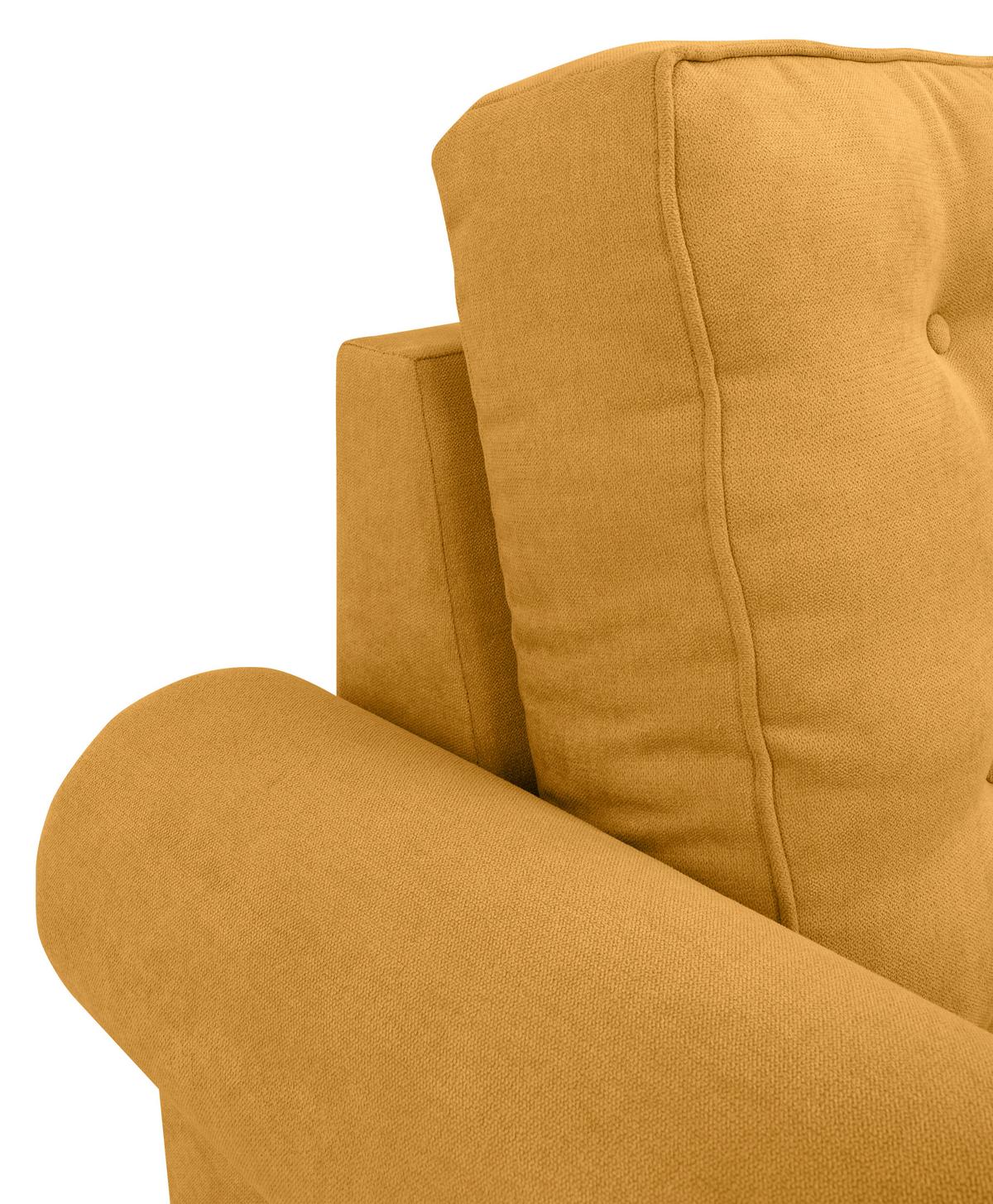 Sessel Arles, Gelb 40 B: 93 Cm - Gelb/Buchefarben, Design, Textil (93/89/82cm) - MID.YOU