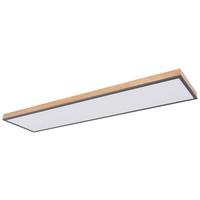 Led-deckenleuchte Doro L: 120 Cm - Opal/Graphitfarben, Basics, Kunststoff/Metall (120/30/6,5cm) - Globo