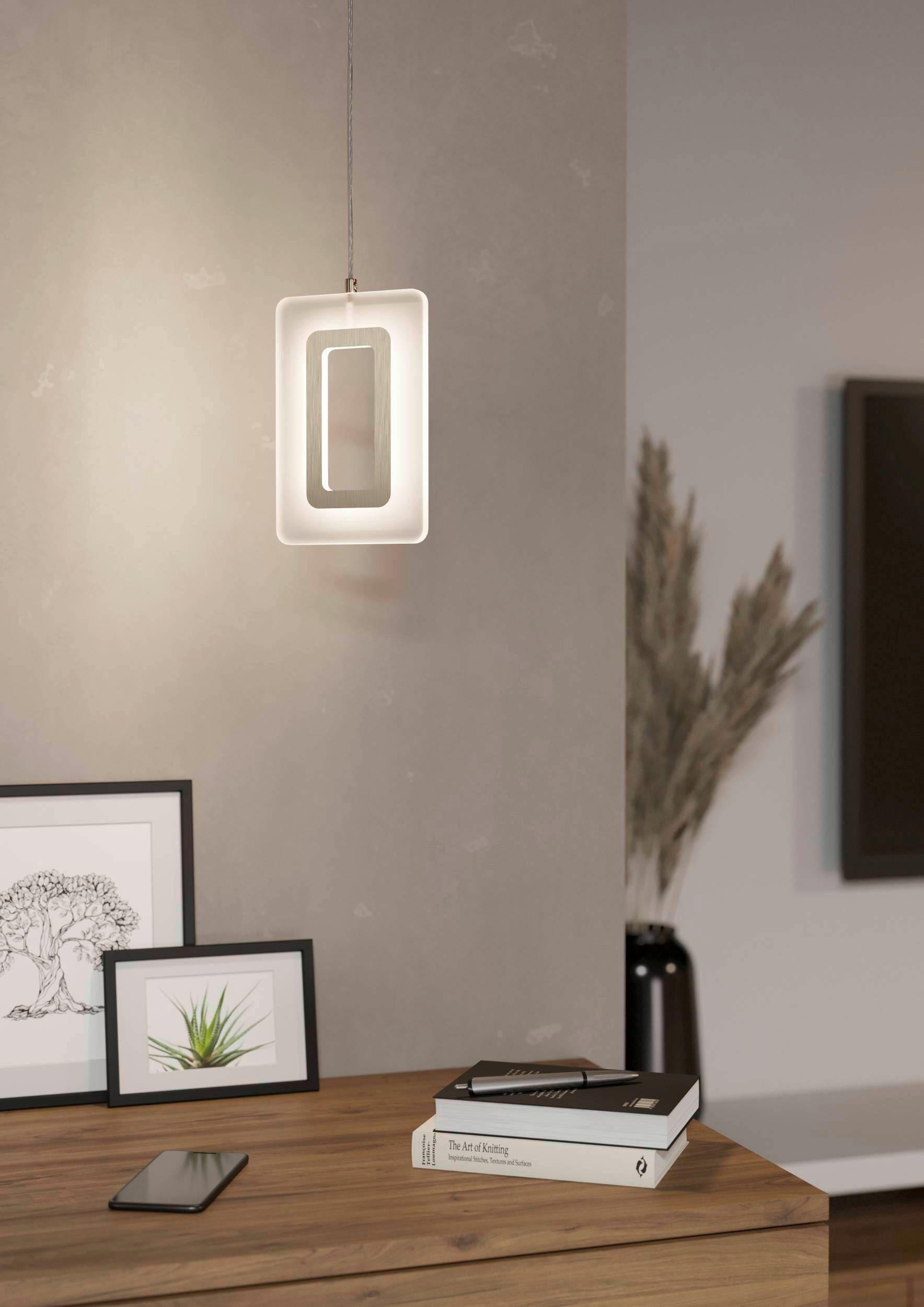 LED-Hängeleuchte 98678* Enaluri - Nickelfarben, Design, Kunststoff/Metall (14/10,5/110cm) - Eglo