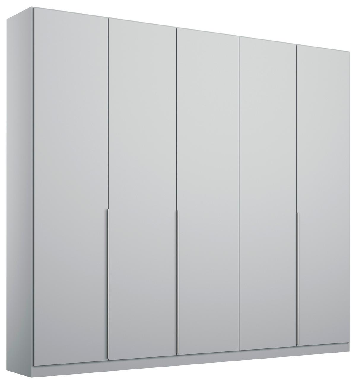 SKRIŇA S OTOČNÝMI DVERAMI ALABAMA - svetlosivá/hliníková, Modern, kompozitné drevo (226/229/54cm)