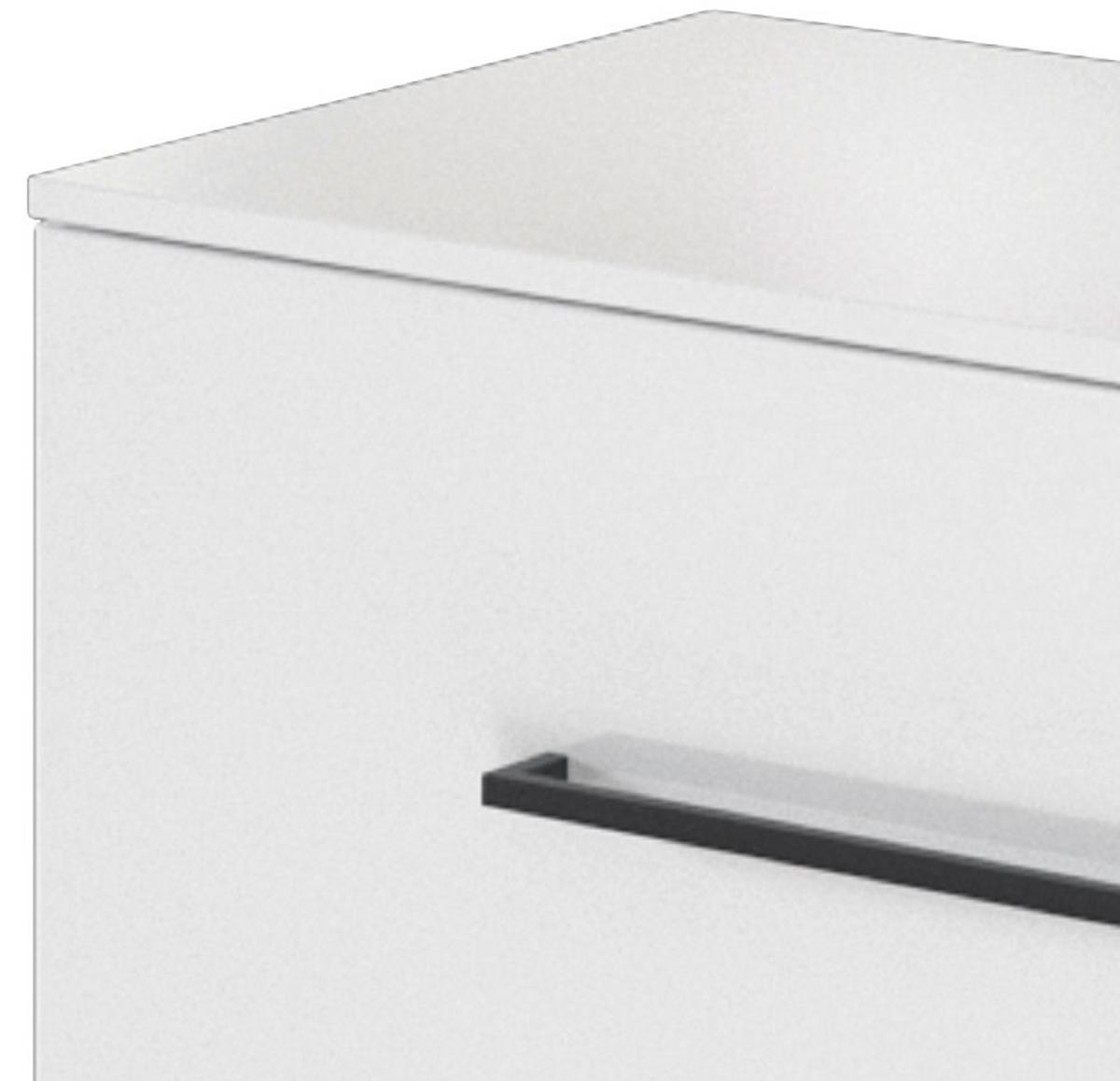 Waschbeckenunterschrank Mit Soft-Close Luzern B: 70 Cm - Schwarz/Weiß, KONVENTIONELL, Holzwerkstoff (70/54/35cm) - Held