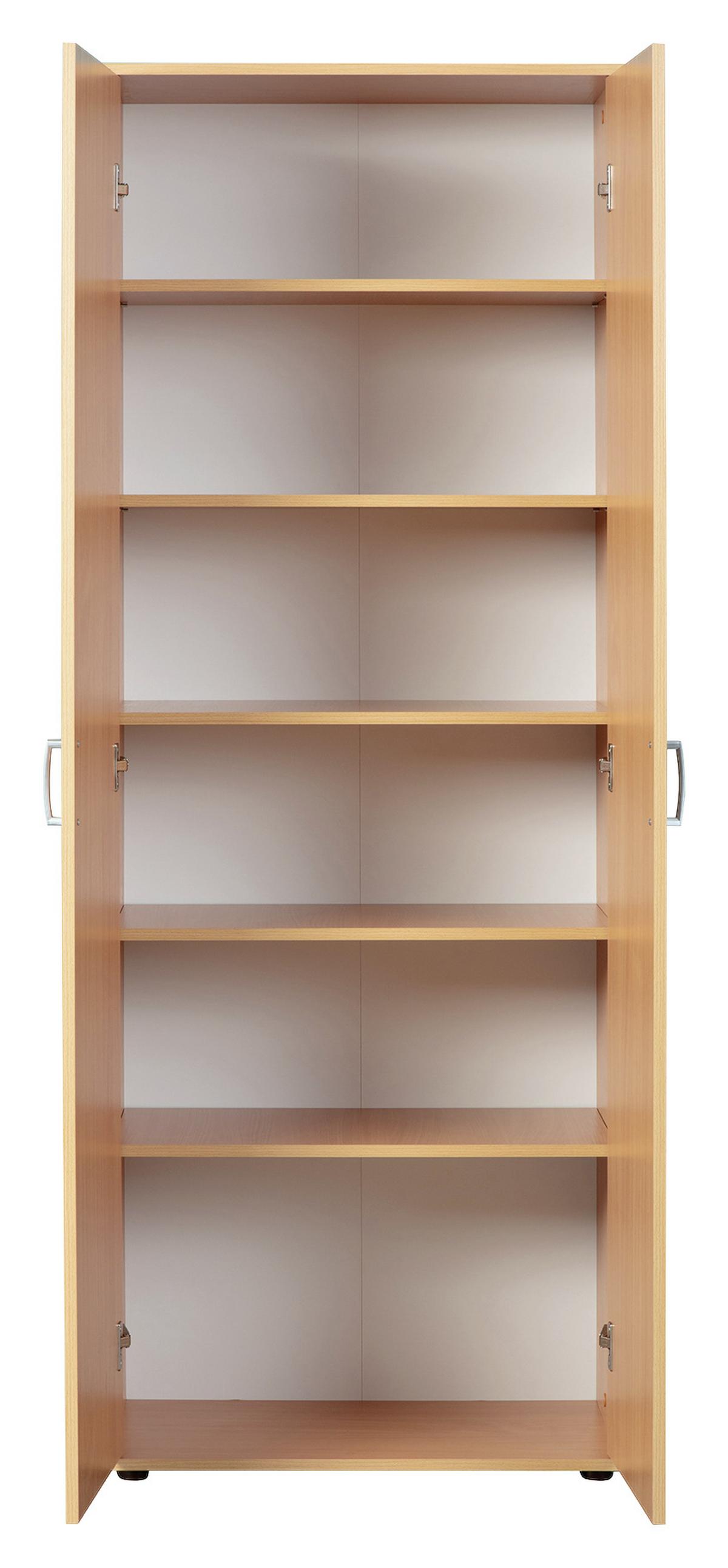 Mehrzweckschrank Vetra Buchefarben Dekor 70x189 cm - Buchefarben/Schwarz, Basics, Holzwerkstoff (70/189/34cm) - MID.YOU