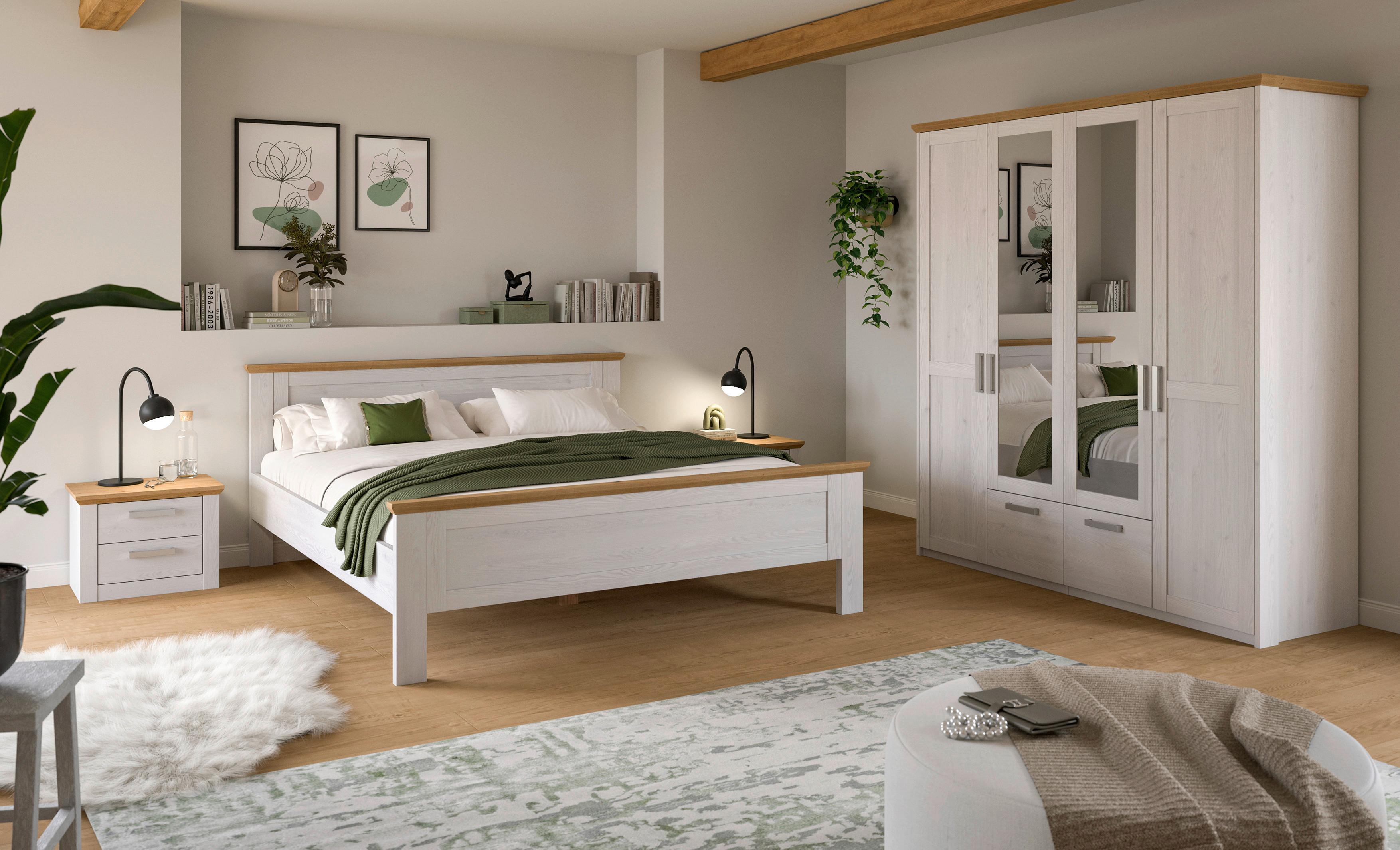 Schlafzimmer Verona Lärchefarben/Eiche D. 4-Teilig - Lärchefarben/Eiche Artisan, ROMANTIK / LANDHAUS, Holzwerkstoff - Livetastic