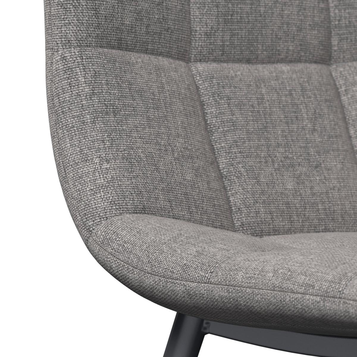 STOLIČKA RIA - čierna/sivá, Modern, kov/textil (44/87/54cm) - Bessagi Home