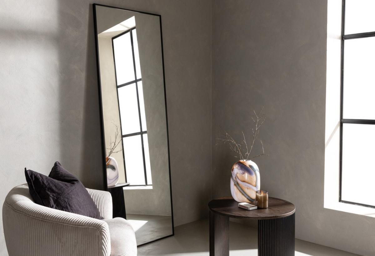 Spiegel Dalton Schwarz B: 67 cm - Schwarz, Design, Glas/Metall (67/193/5cm) - P & B