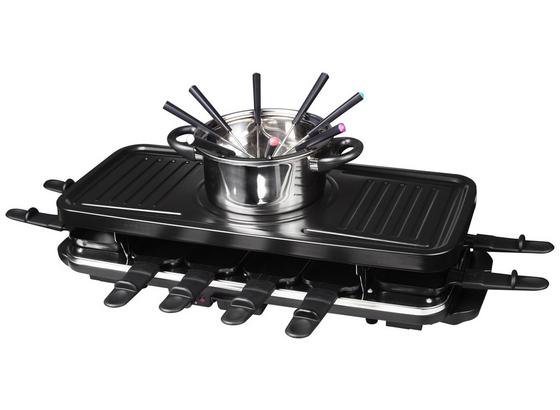 Raclette-Grill mit Fondue - Schwarz, Basics, Kunststoff/Stein (60/25/15cm) - Silva Schneider Raclette-Grill mit Fondue - Schwarz, Basics, Kunststoff/Stein (60/25/15cm) - Silva Schneider