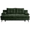 Schlafsofa Perla Grün B: 203 cm - Dunkelgrün/Schwarz, KONVENTIONELL, Textil (203/94/96cm)