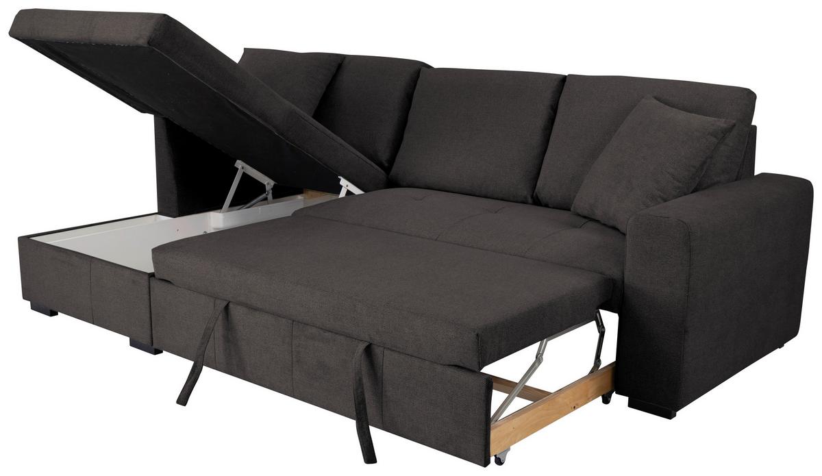 Ecksofa Lukas Dunkelbraun S: 158x239 Cm - Dunkelbraun, Trend, Textil (158/239cm)