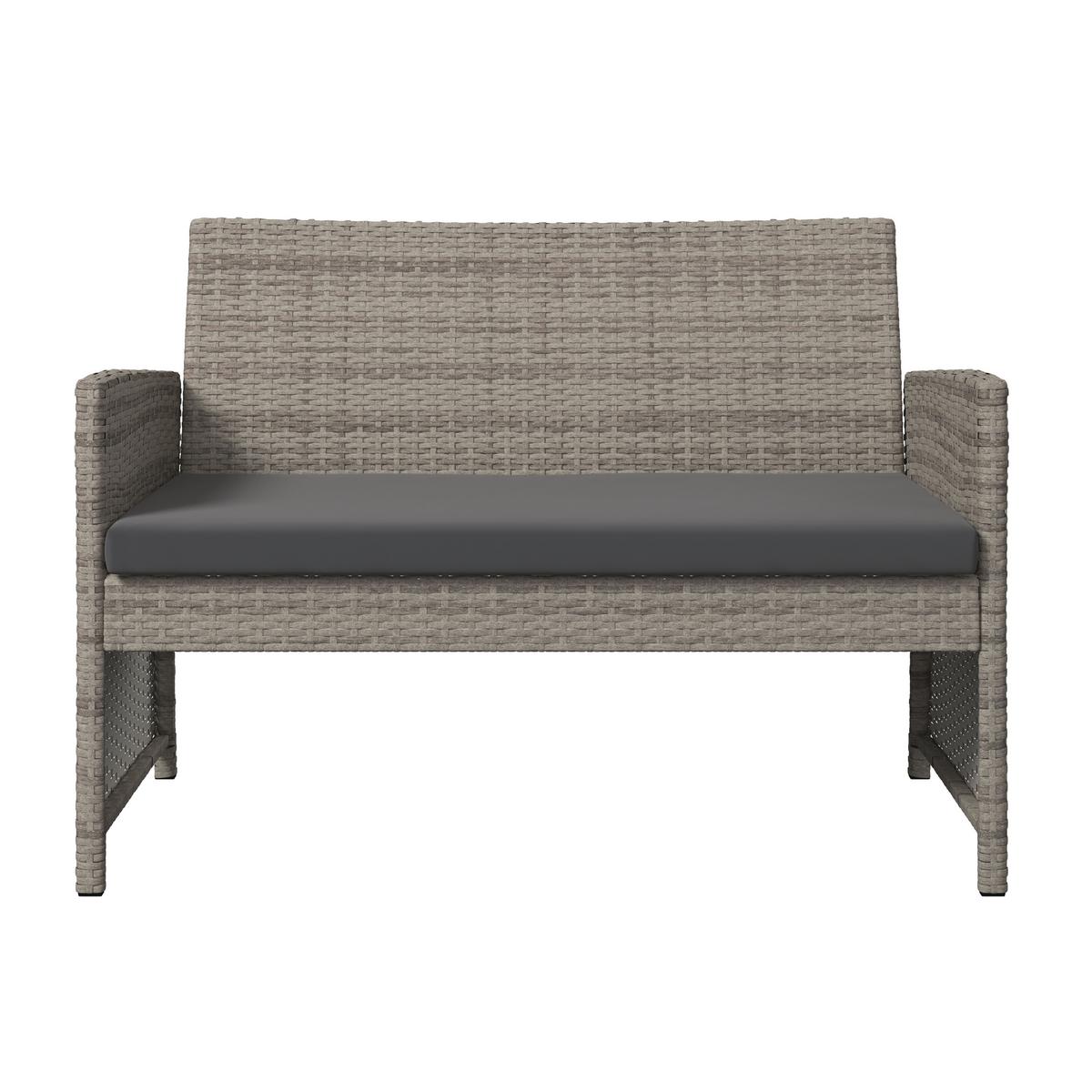 SÚPRAVA ZÁHRADNÉHO NÁBYTKU MICHELLE 2 - číra/svetlosivá, Basics, kov/textil