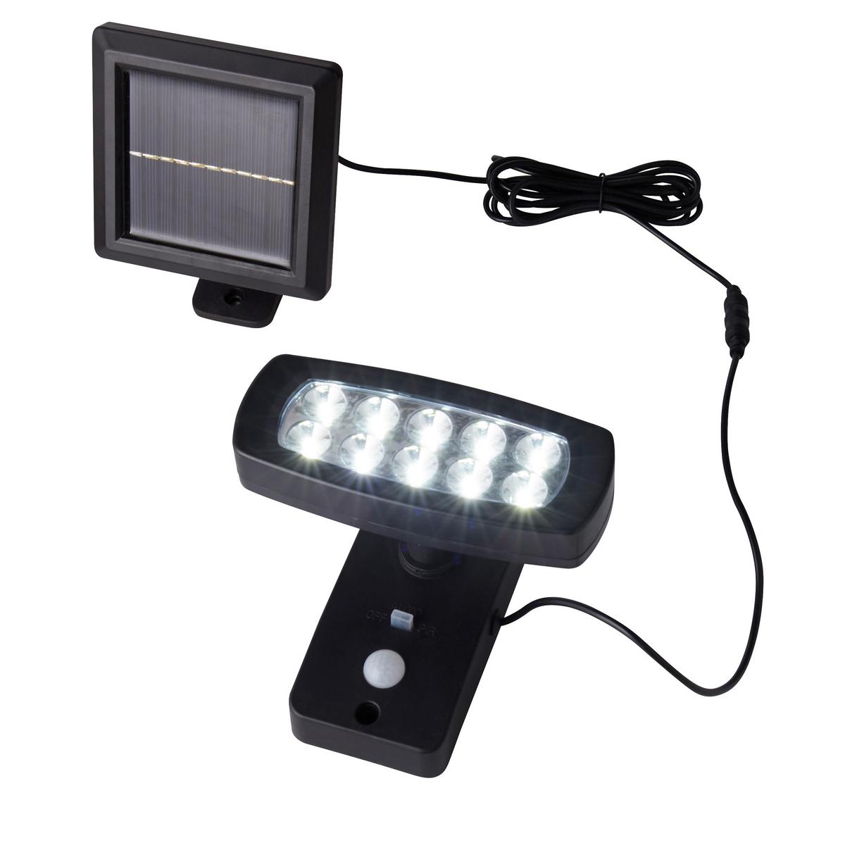 Solarleuchte 67423bk-Pir Solar - Schwarz, Basics, Kunststoff (15,5/14,5/17cm)