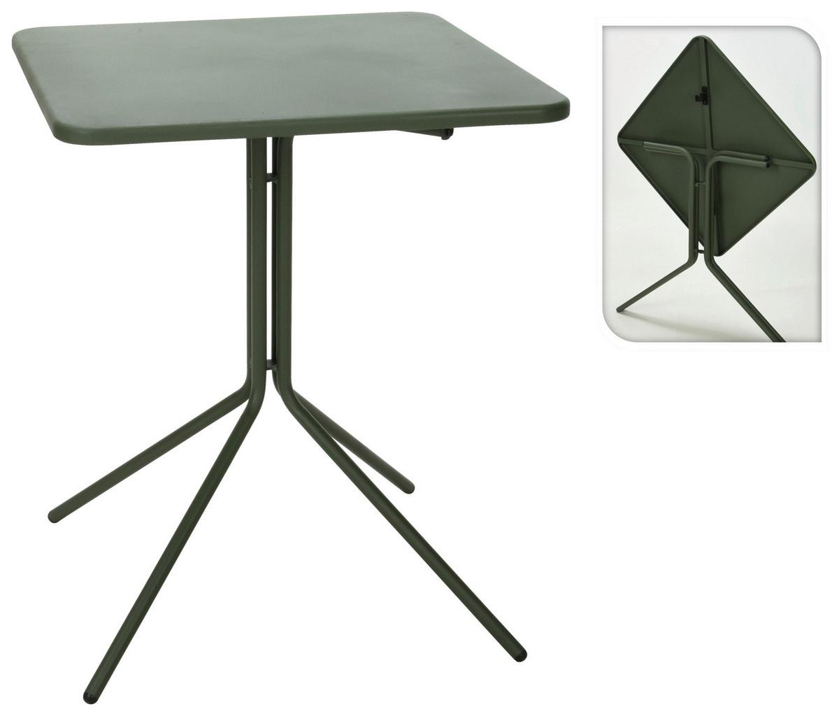 Gartentisch Klappbar Metall L 58 cm - Grün, Basics, Metall (58/58/70cm)