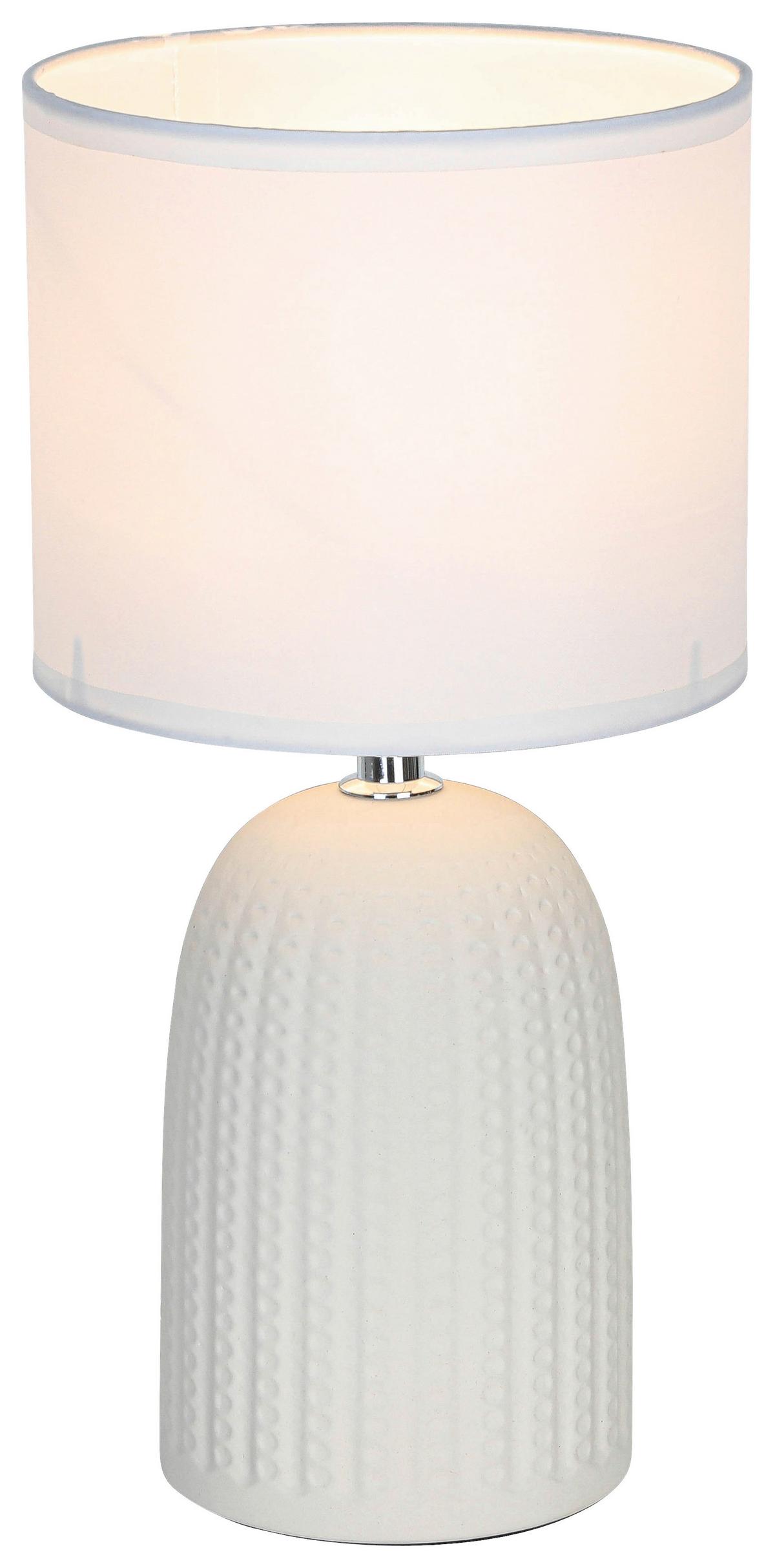 STOLNÍ LAMPA TIO - bílá/béžová, Konvenční, kov/textil (16/32cm) - Mömax