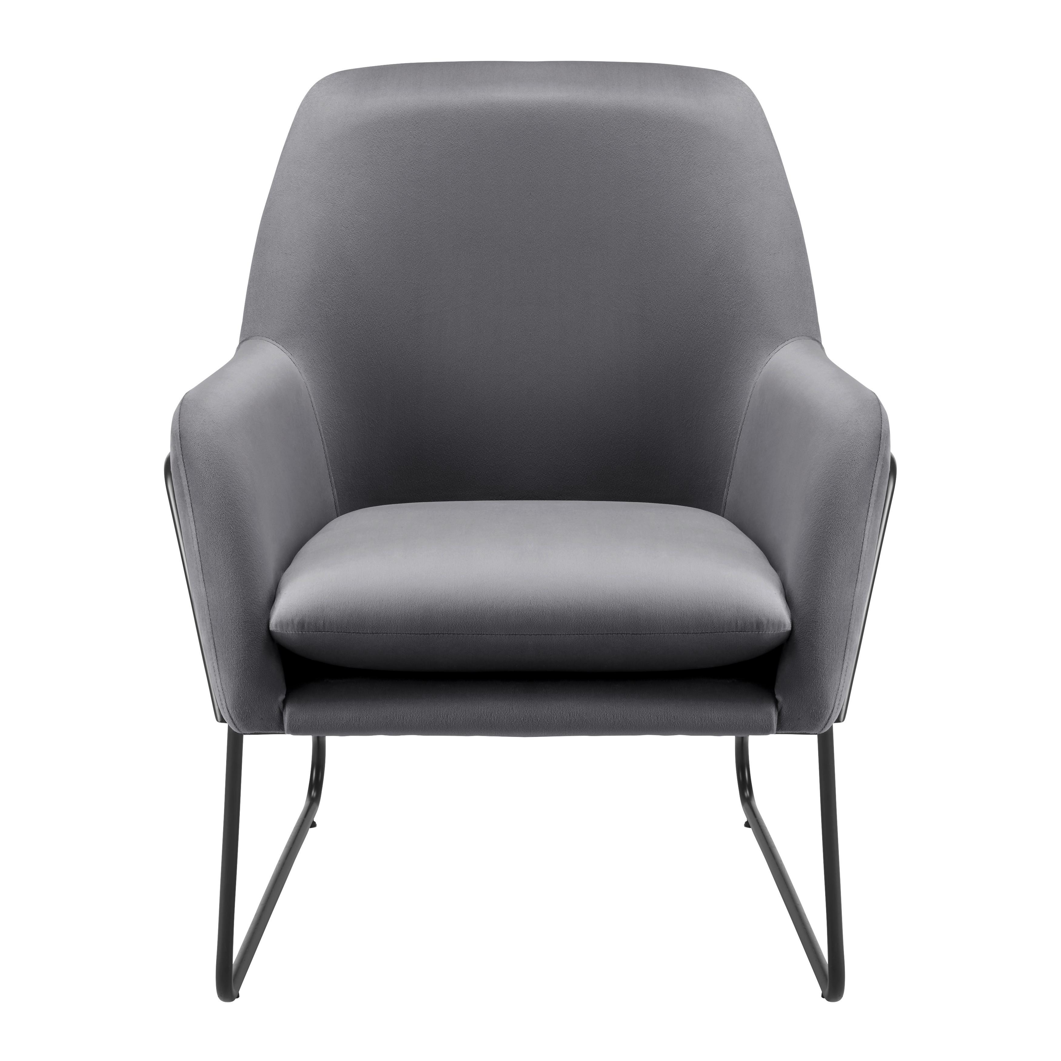 Křeslo KEZIA tmavě šedá - černá/tmavě šedá, Moderní, kov/textil (71/84/79cm) - Bessagi Home