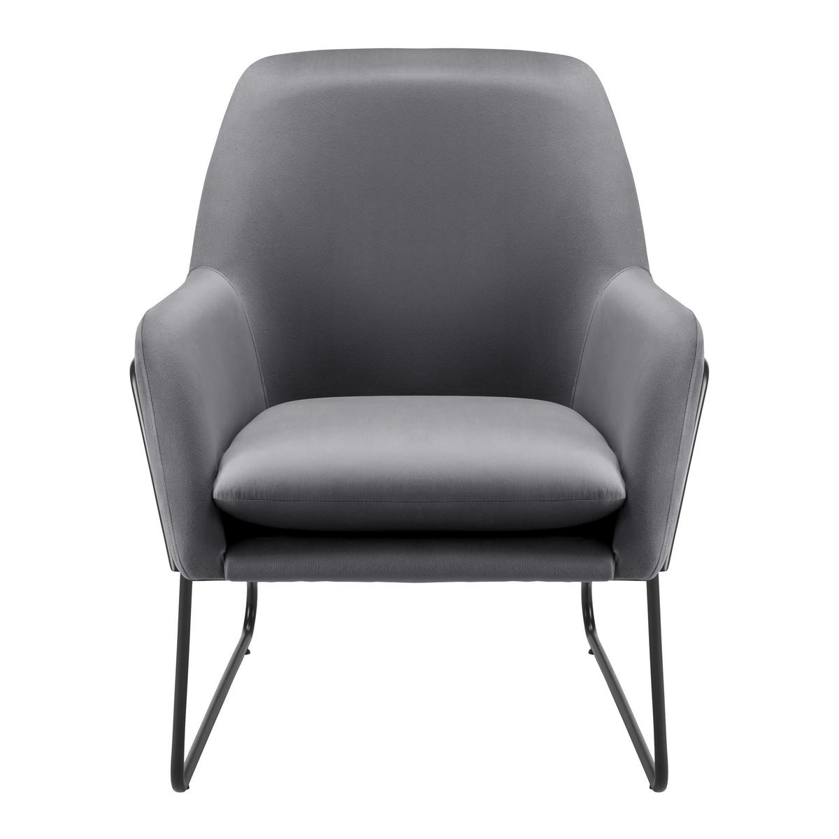 Křeslo KEZIA tmavě šedá - černá/tmavě šedá, Moderní, kov/textil (71/84/79cm) - Bessagi Home