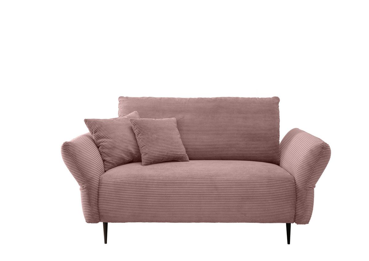 2-sitzer-sofa Vanilla Rosa - Schwarz/Rosa, Design, Textil (163/97/102cm) - Livetastic