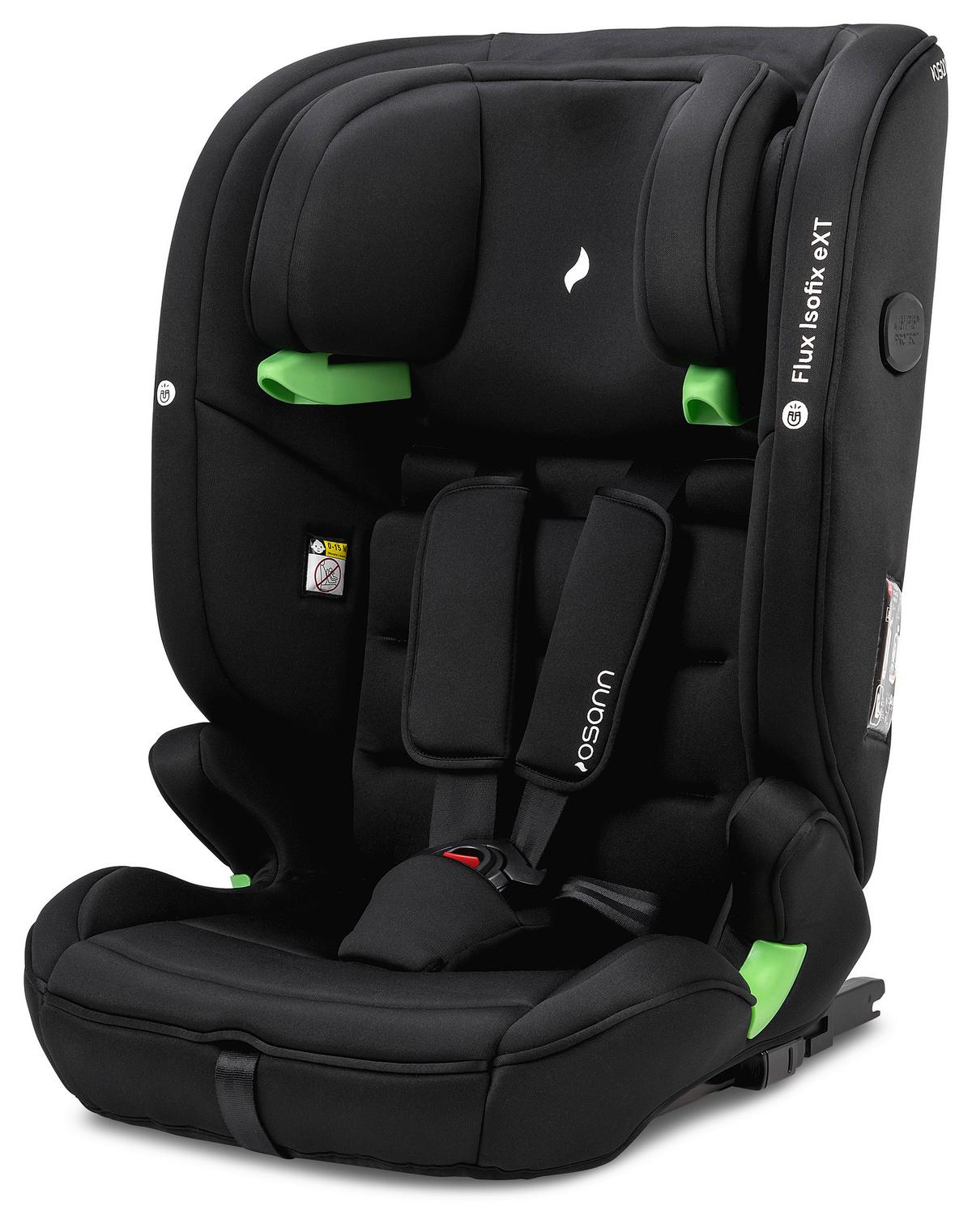 Kinderautositz Flux Isofix Ext Schwarz, L/b/h:  47x44x61,5cm - Schwarz, Basics, Textil (47/44/61,5cm) - Osann