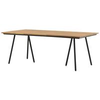 Gartentisch Chan - Schwarz/Teakfarben, KONVENTIONELL, Holz/Metall (200/100/74cm) - Gardenson
