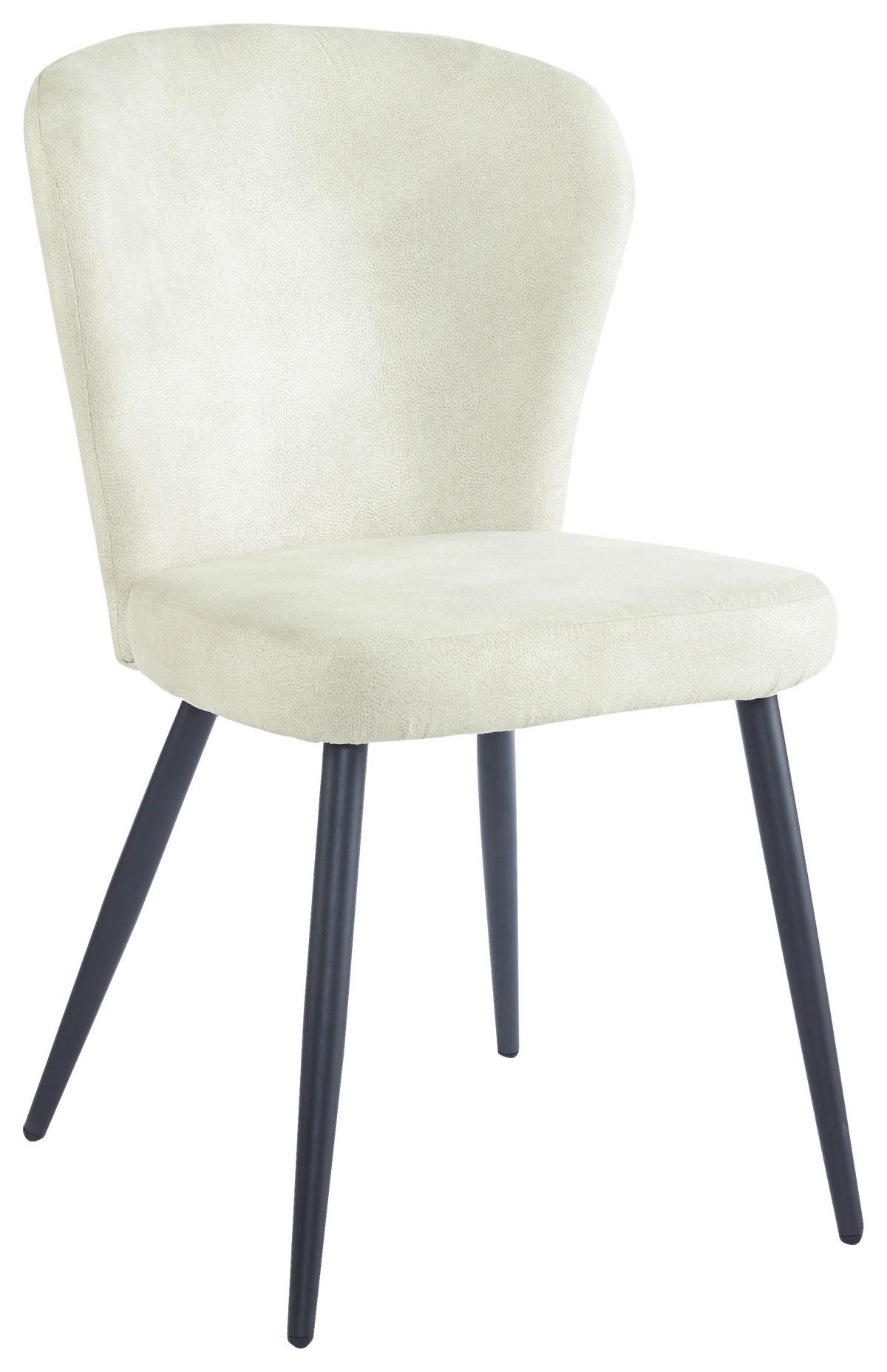 Židle Lynn. béžová - černá/béžová, Moderní, kov/textil (51/86/65cm) - Mömax