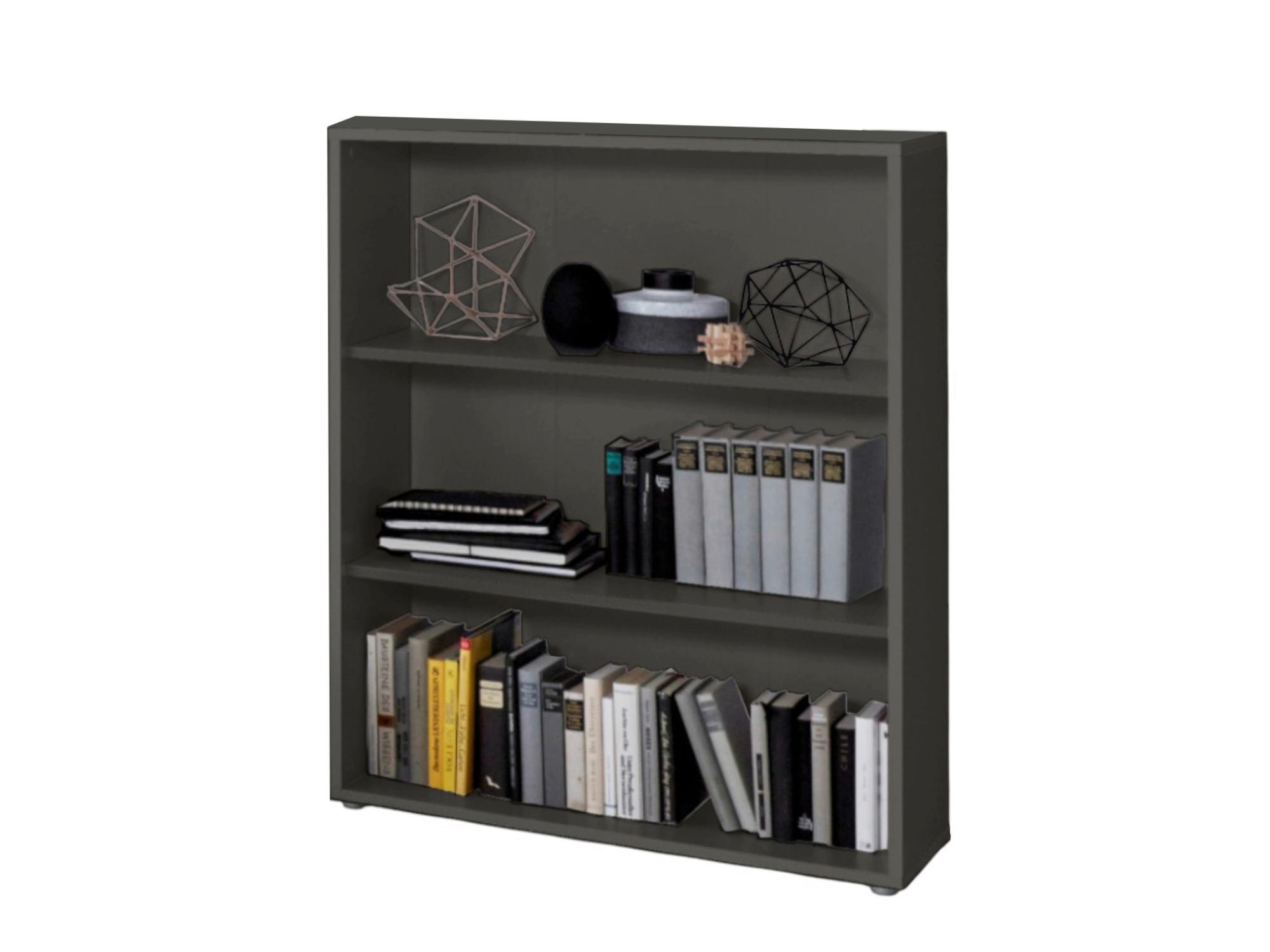 AKTENREGAL REGAL NIEDRIG/BREIT - Anthrazit/Schwarz, LIFESTYLE, Holzwerkstoff (84,4/113,6/33cm) - MID.YOU