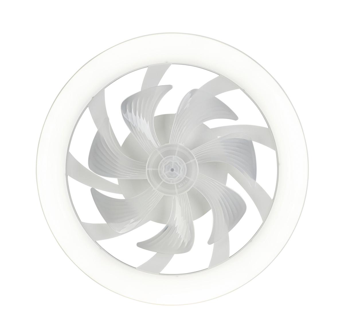 Deckenventilator Carl - Weiß, Basics, Kunststoff (48/12cm) - Luca Bessoni