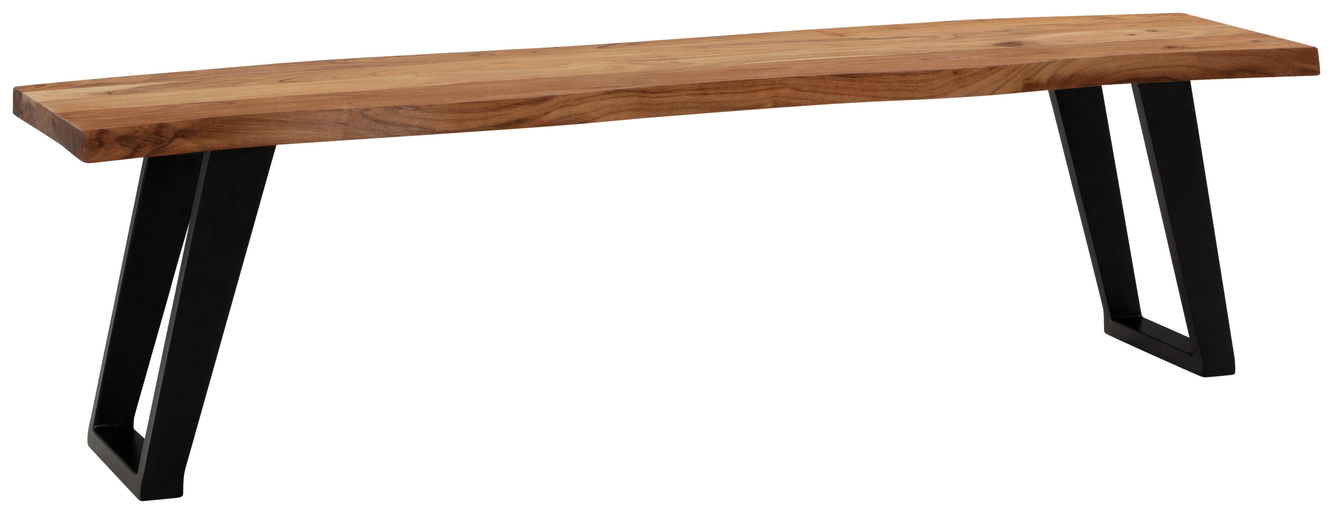 Sitzbank Wl7.302 - Schwarz/Akaziefarben, MODERN, Holz (140/45,5/40cm) - MID.YOU