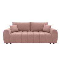 Schlafsofa Chelim Lux 3Dl Rosa B: 241cm - Schwarz/Rosa, Design, Textil (241/90/106cm) - MID.YOU
