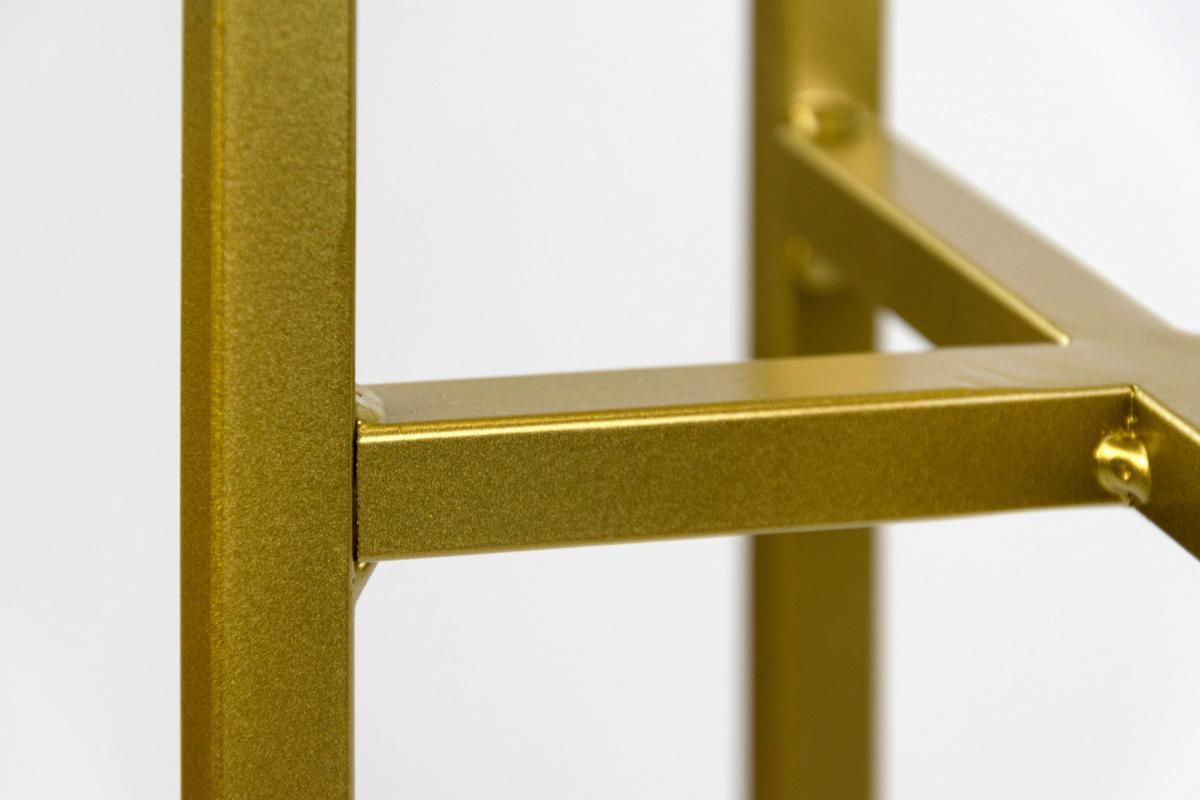 Blumenständer Aluminium Gold- Farben Bxhxt: 22x75x22 Cm - Goldfarben, Basics, Metall (22/75/22cm)