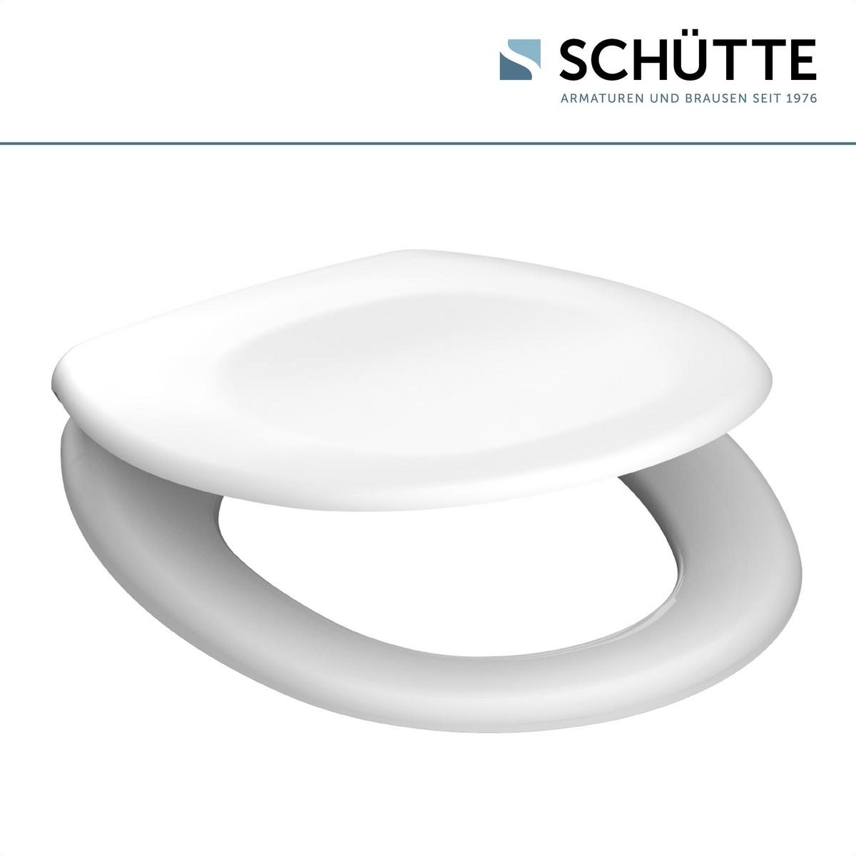 Wc-sitz Weiß B: 45,6 Cm - Weiß, Basics, Kunststoff (45,6/5,5/37,1cm) - Schütte