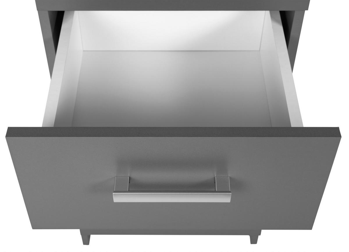 Kommode B: 41,2 cm Elenzio, Graphitfarben - Graphitfarben, Basics, Holzwerkstoff (41,2/40/91,50cm) - MID.YOU
