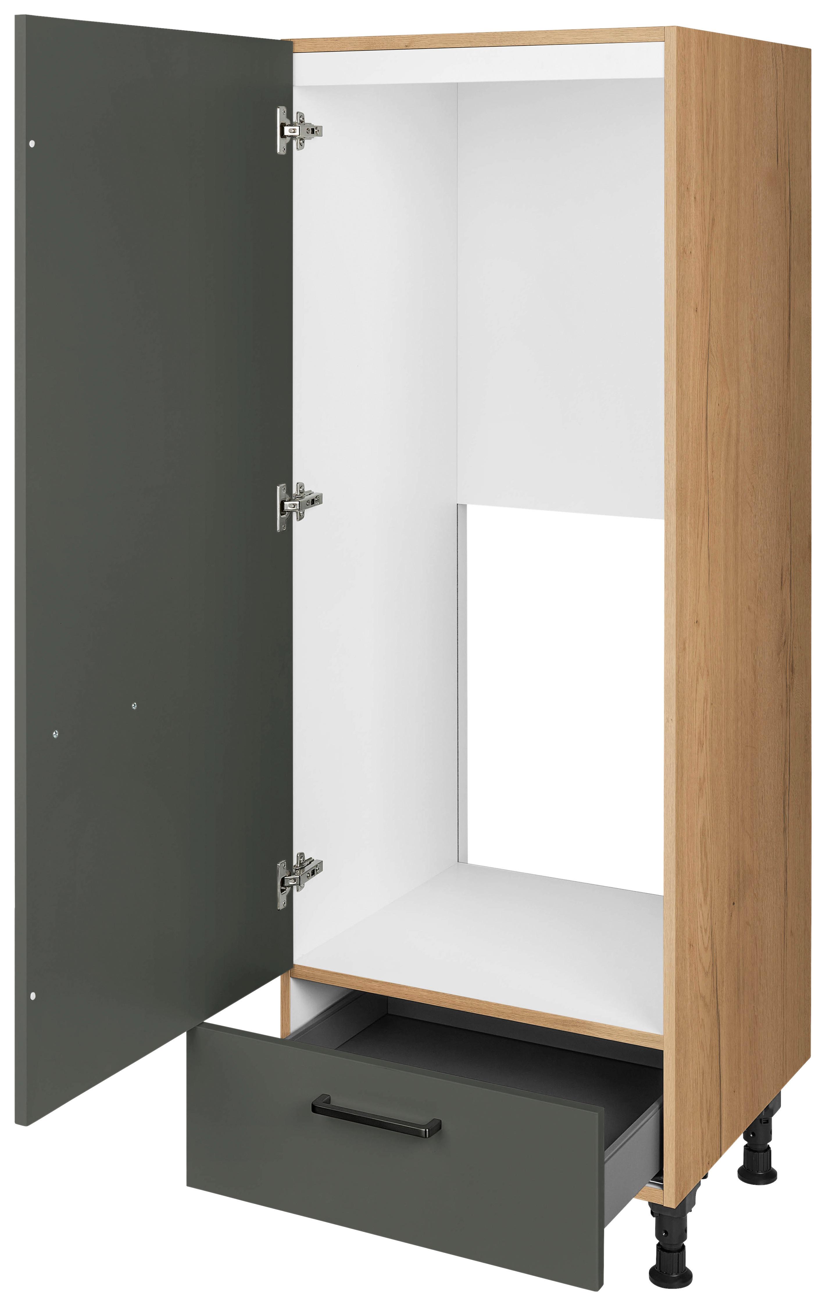 Geräteumbauschrank Easytouch - Eichefarben/Grün, MODERN, Holzwerkstoff (60/168/58cm) - Nobilia