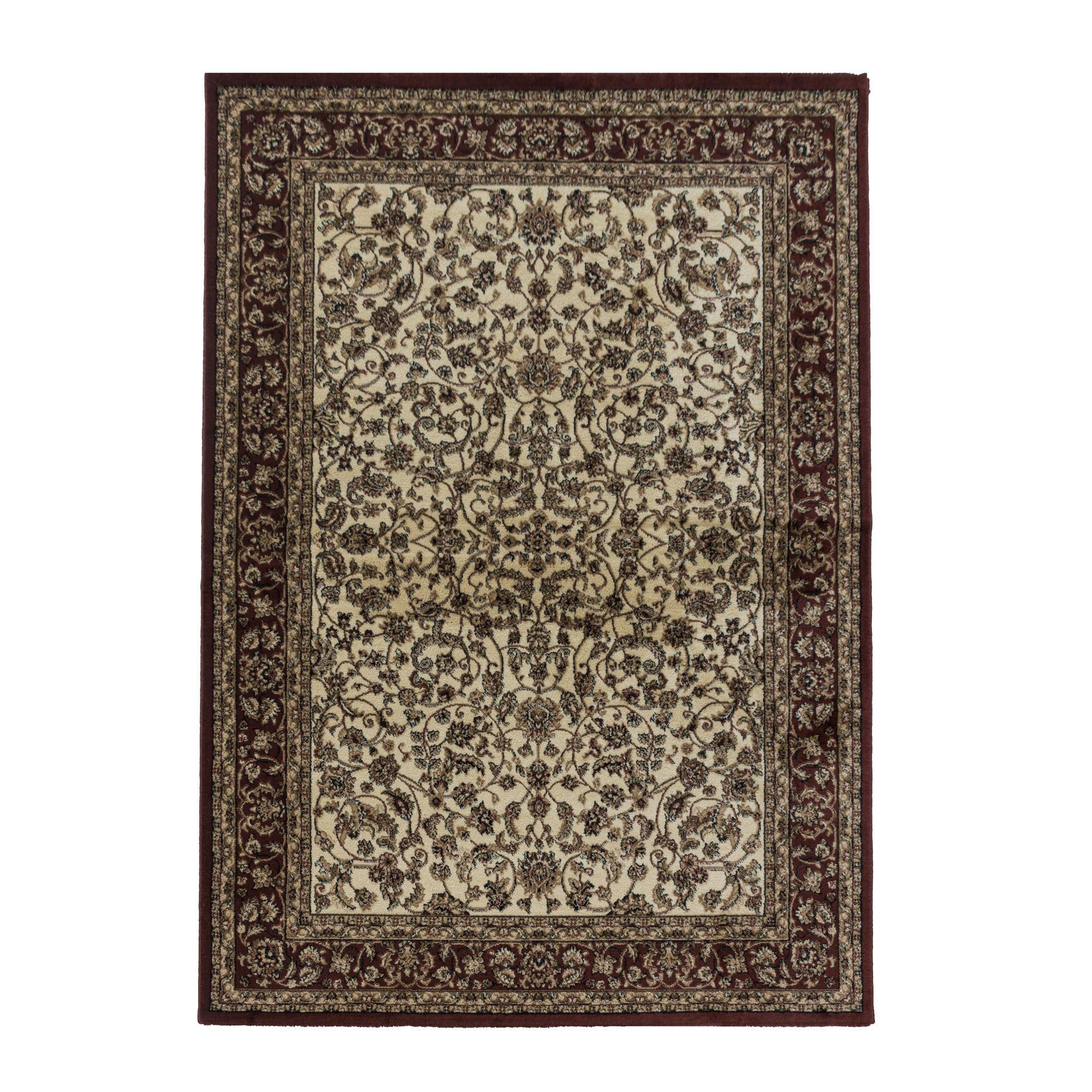 Orientalischer Webteppich Creme/Rot Kashmir 80x150 cm - Creme, LIFESTYLE, Textil (80/150cm)