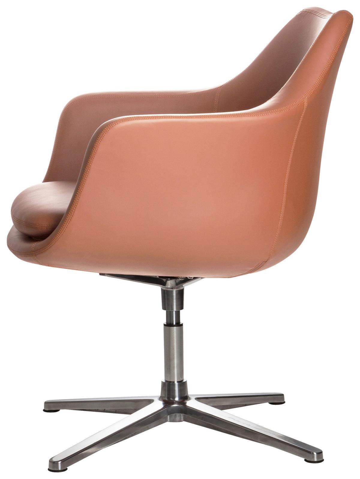 Drehstuhl Artemia Braun Bis 150 Kg - Silberfarben/Braun, Basics, Textil/Metall (67/85/63cm) - MID.YOU