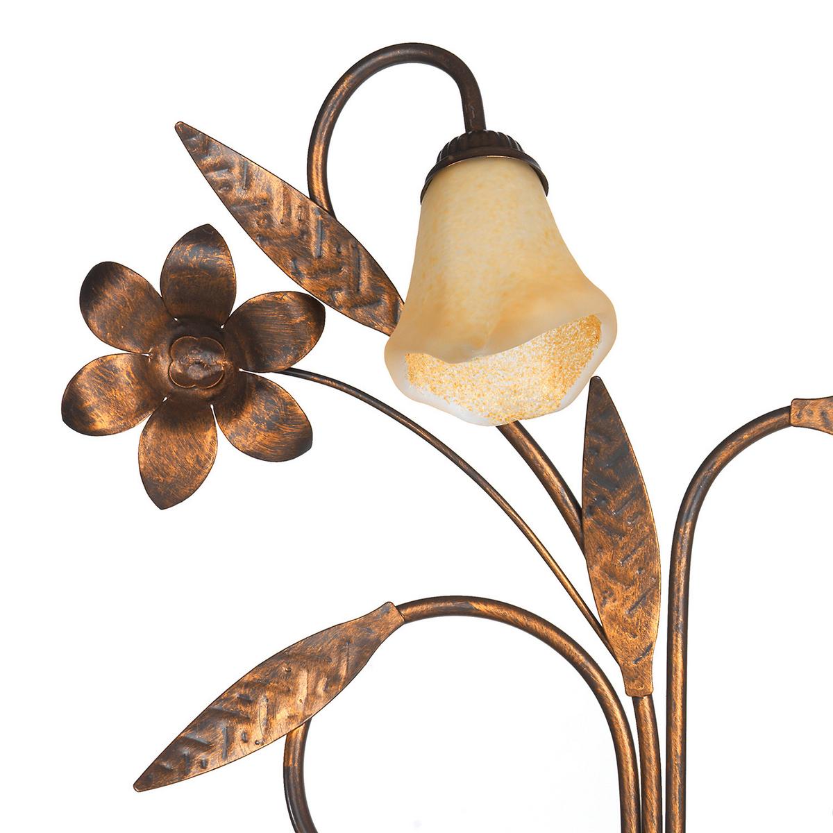 Wandleuchte 4230/ap3 - Bronzefarben, KONVENTIONELL, Glas/Metall (40/24/70cm)