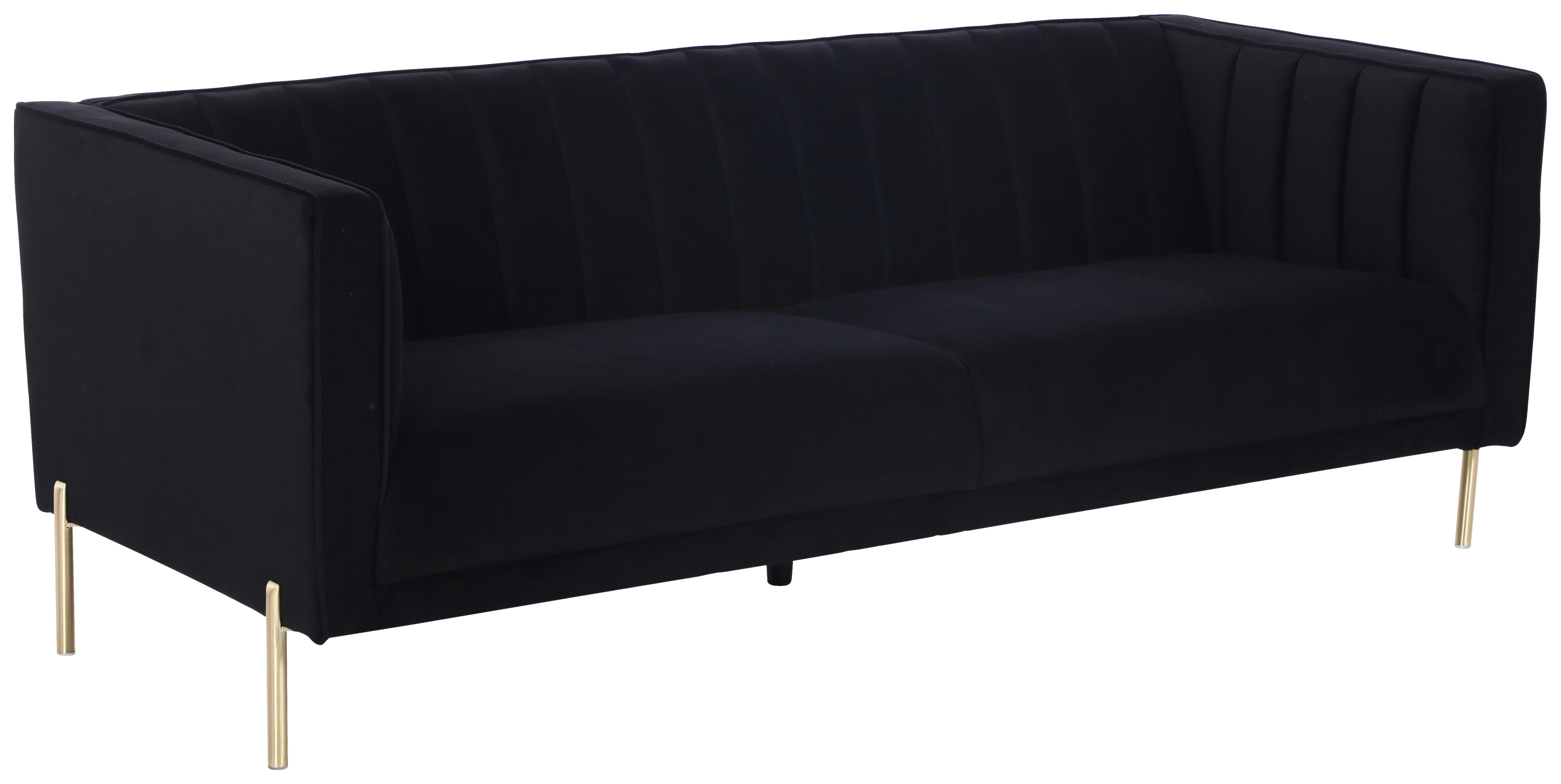 Háromüléses Kanapé Sono - fekete, Design, textil (204/75/85cm) - Livetastic