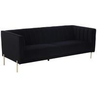 3-Sitzer-Sofa Sono - Goldfarben/Schwarz, Design, Textil (204/75/85cm) - Livetastic