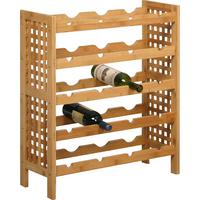 Weinregal Bambus Natur 20 Flaschen BxH: 63x73 cm - Naturfarben, MODERN, Holz (63/73/25cm)
