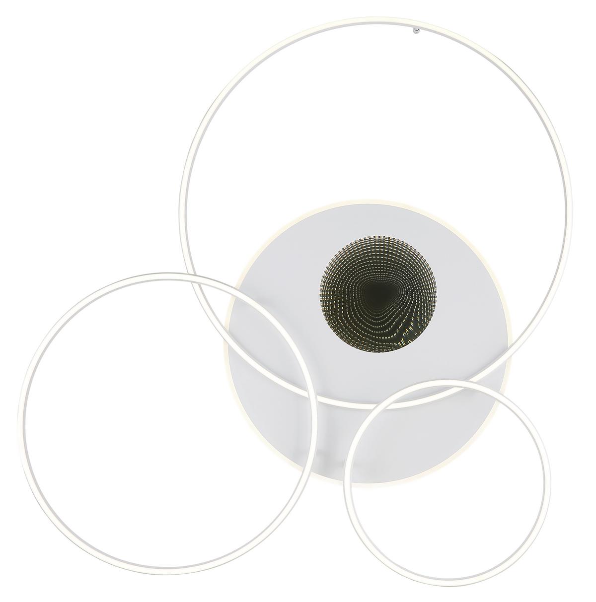 LED-Deckenleuchte Memory-Funktion - Weiß, Design, Kunststoff/Metall (126,4/105,3/13cm) - Globo