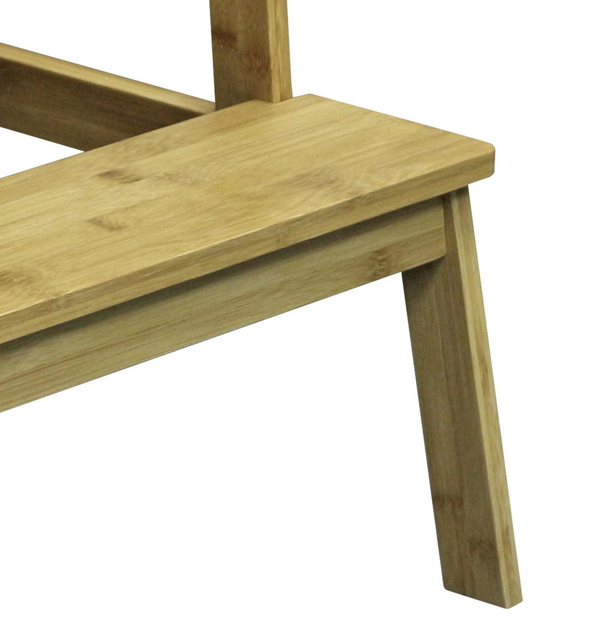 Tritthocker Peter Bambus Massiv Naturfarben H: 47 cm - Braun, MODERN, Holz (43/47/42,5cm)