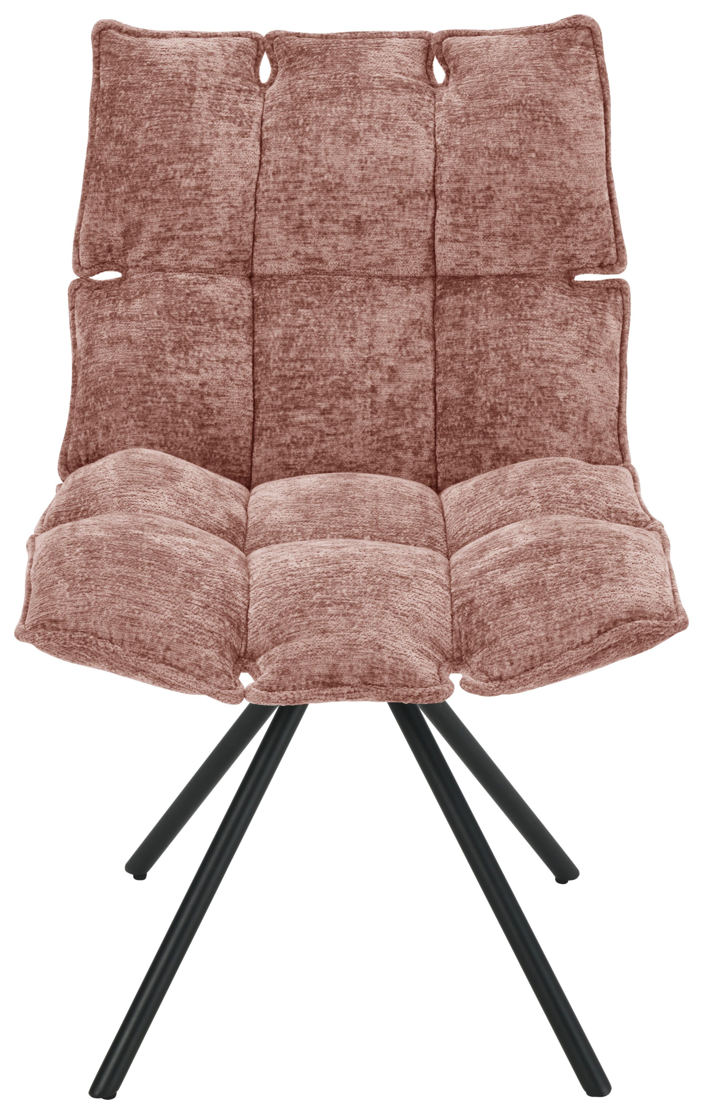 ŽIDLE CARLA - růžová/černá, Trend, kov/dřevo (57/86/66cm) - Mömax