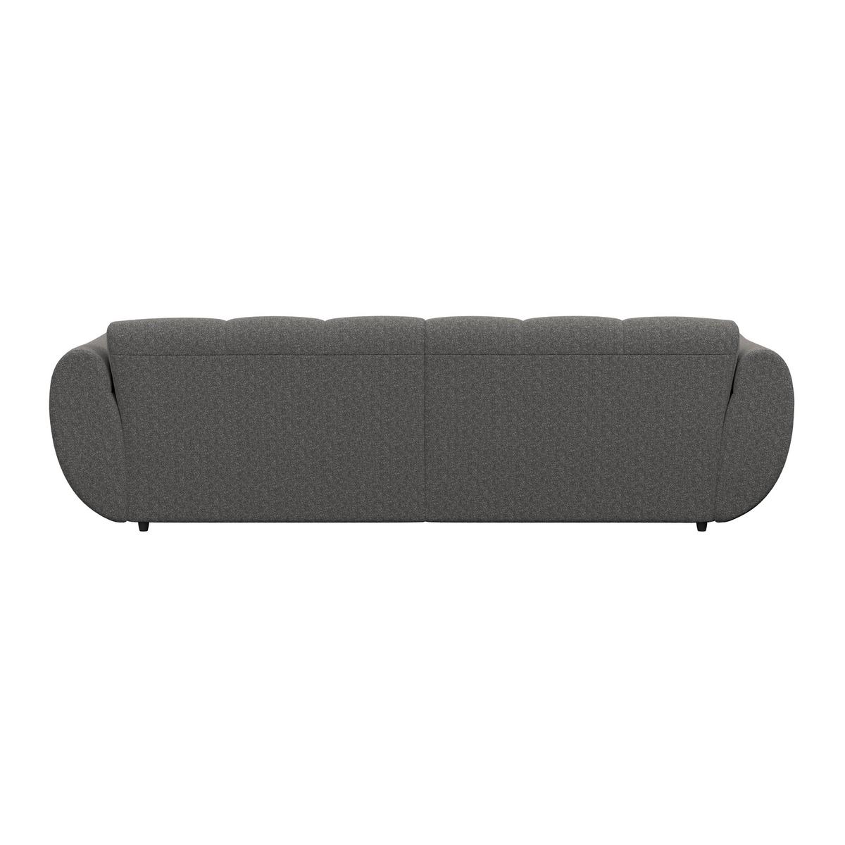 Ecksofa Panda Chenille grau, 178x280cm - Dunkelgrün/Schwarz, Trend, Textil (178/280cm)