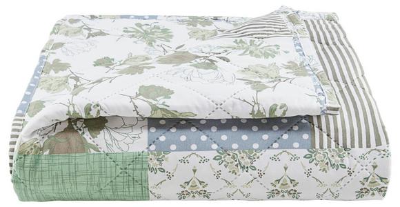 Tagesdecke Kamila 220x240 Cm Blau/grün/weiß - Blau/Weiß, ROMANTIK / LANDHAUS, Textil (220/240cm) - James Wood