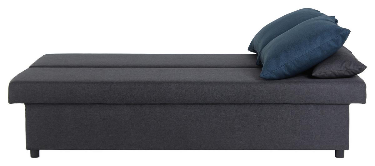 Pohovka NEO *CENOVÝ TRHÁK*, tmavosivá/modrá - modrá/čierna, Basics, kartón/kov (192/82/82cm) - Based