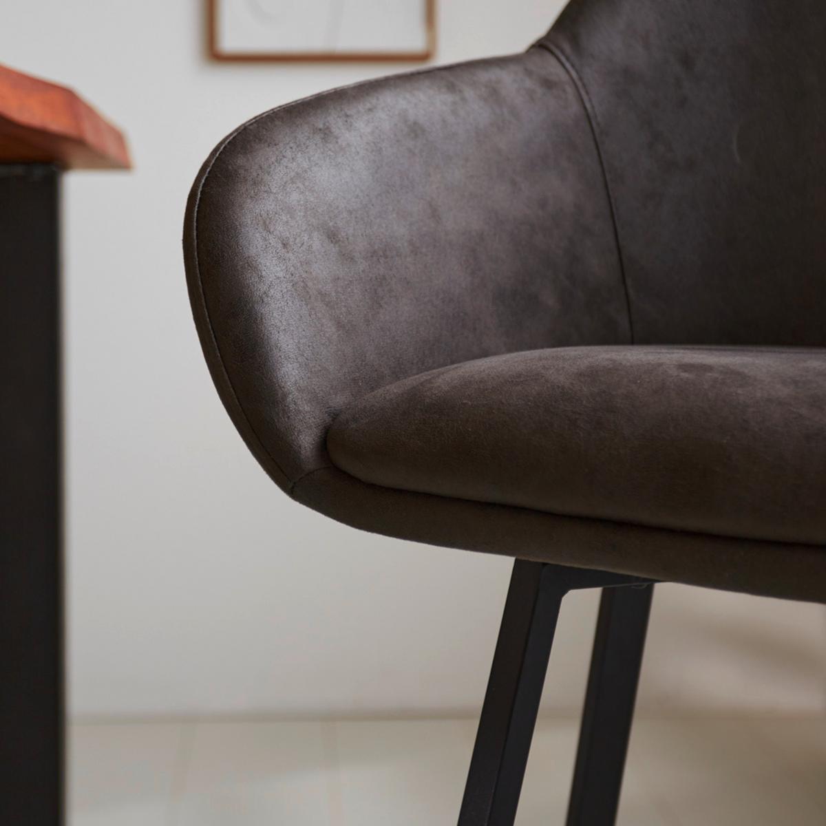 Barhocker-Set Casper Anthrazit B: 50 cm - Anthrazit/Schwarz, MODERN, Textil/Metall (50/112/60cm) - MID.YOU