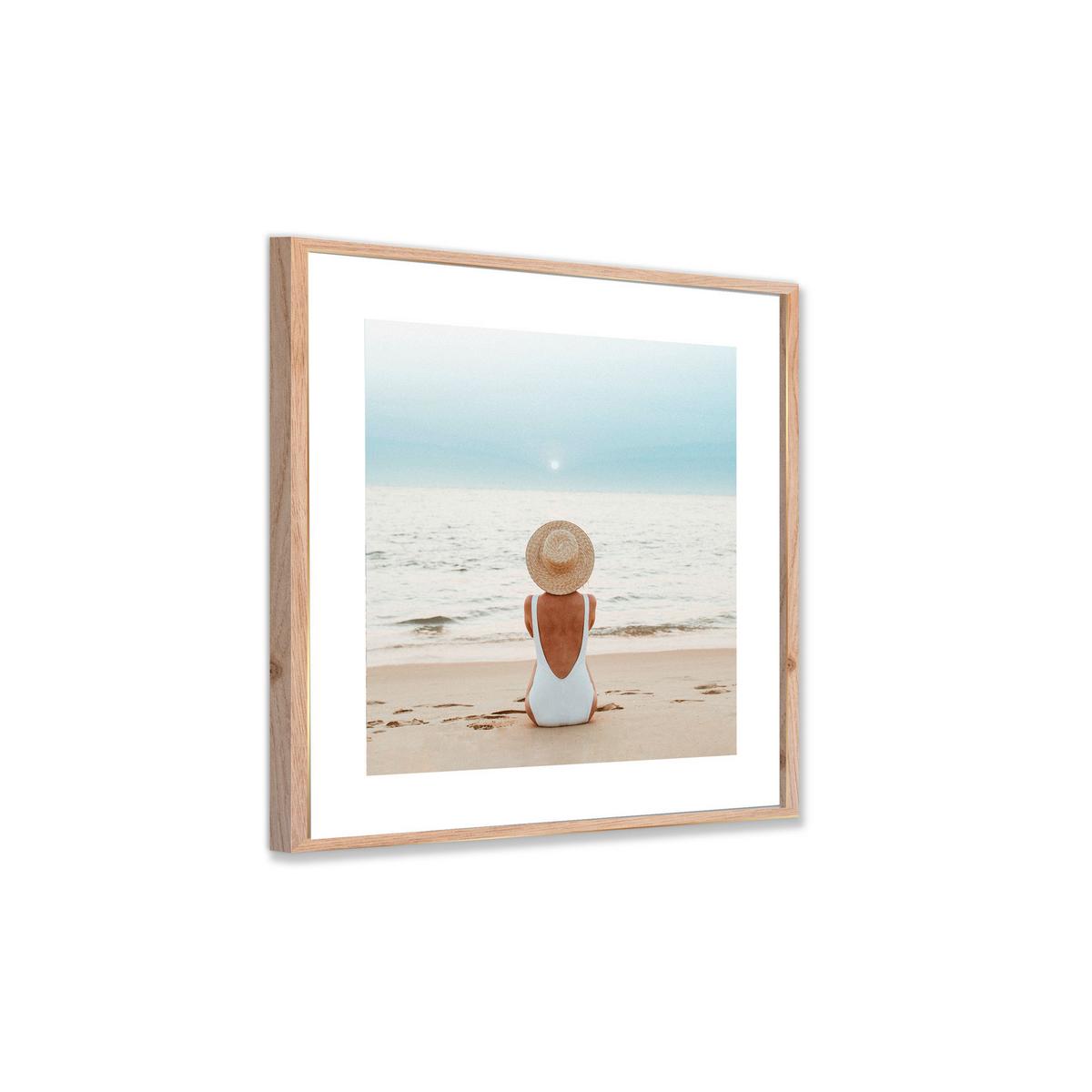 OBRAZ VOUS II - biela/farba duba, kompozitné drevo/papier (30/30cm) - Modern Living