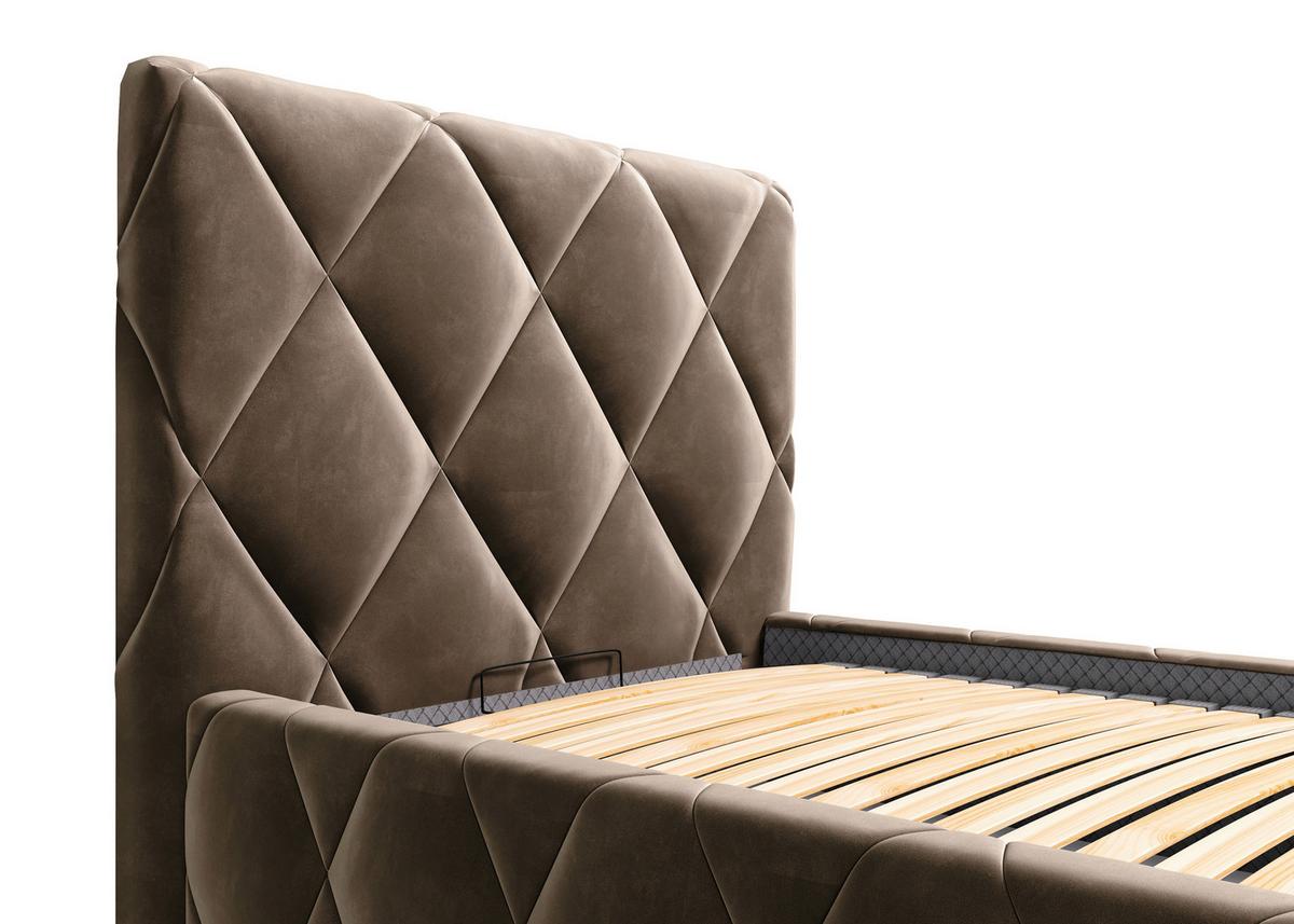 Polsterbett Trivio 100x200 cm Schlammfarbe - Schlammfarben, MODERN, Holz/Holzwerkstoff (100/200cm) - MID.YOU