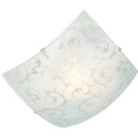 Deckenleuchte Julia L: 25 cm mit Floralen Ornamenten - Weiß, KONVENTIONELL, Glas/Metall (25/25/8cm) - James Wood