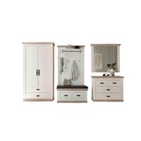Garderobe Florenz Pinienfarb./Hellbraun B: 341cm - Hellbraun/Pinienfarben, Design, Holzwerkstoff (341/201/45cm) - MID.YOU